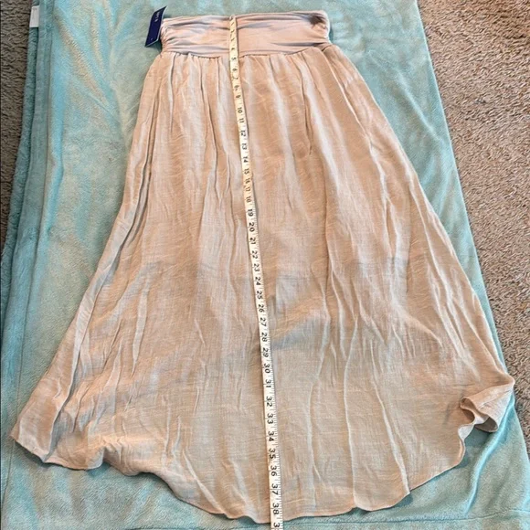 Apt. 9 Beige Midi Wrap Skirt Asymmetrical High-Low - Picture 6 of 11